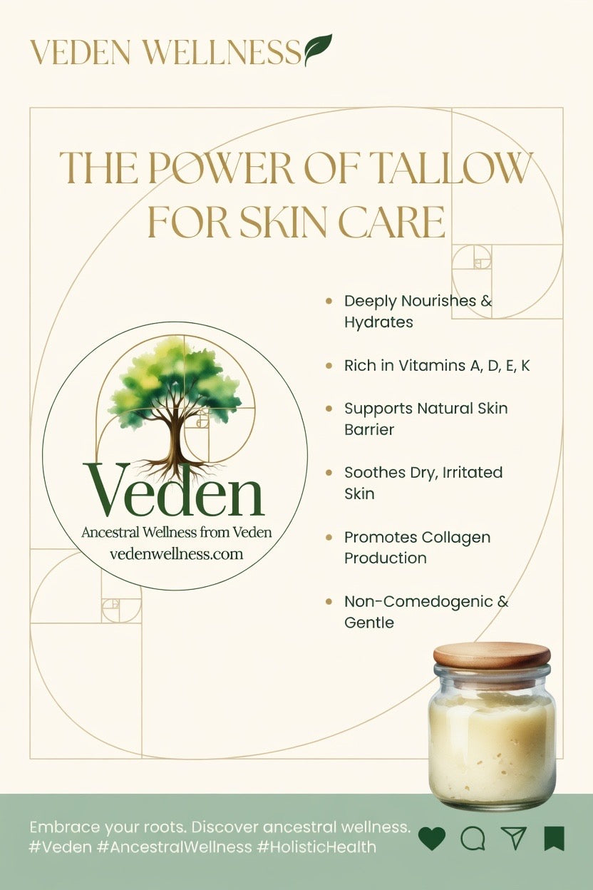 Veden Vitality Whipped Tallow Body Cream - 8oz Veden Ancestral Wellness