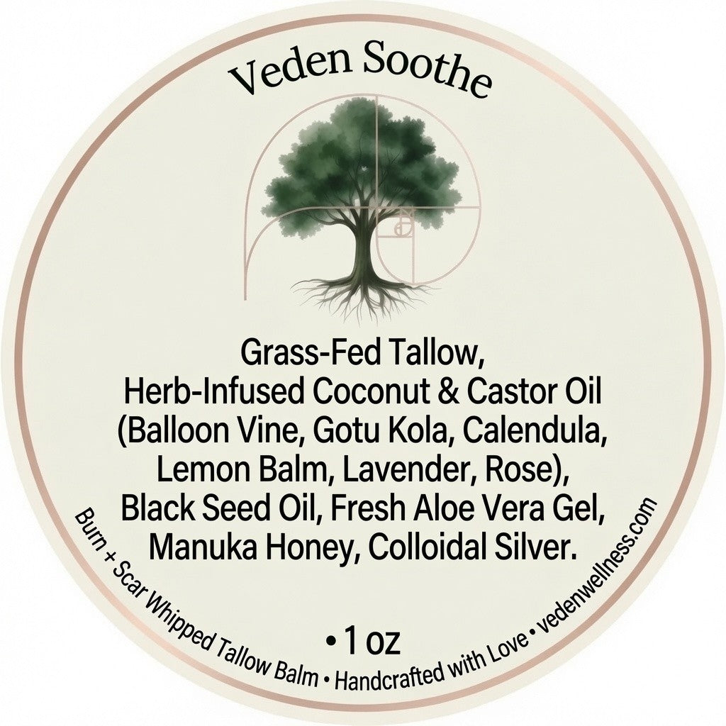 Veden Soothe Burn + Scar Whipped Tallow Balm - 1oz Veden Ancestral Wellness